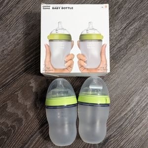 2 Pack 8oz (Larger) Como Tomo Silicone Baby Bottles